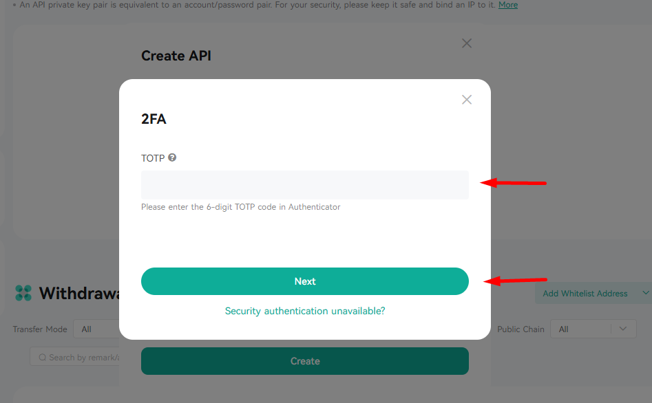 Step 3: Complete 2FA Verification