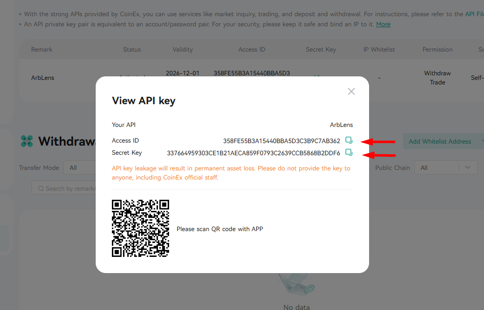 Step 4: Copy Your API Credentials