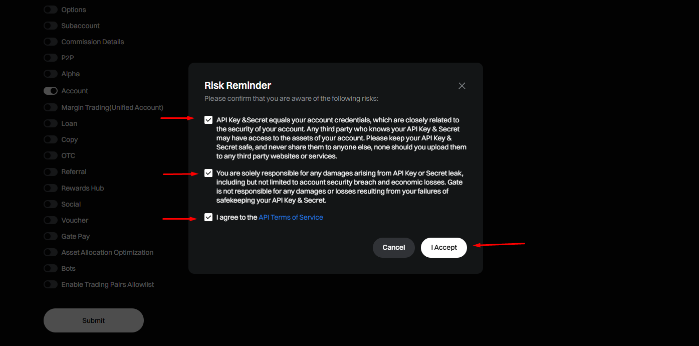 Step 5: Accept the Risk Reminder
