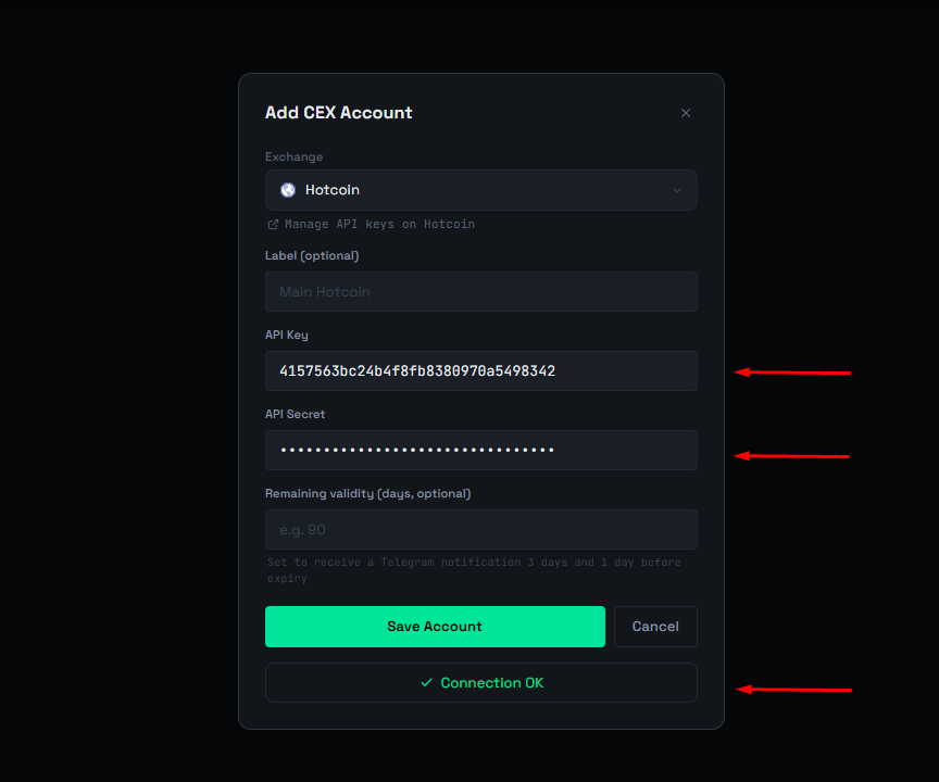 Step 4: Copy Your API Credentials