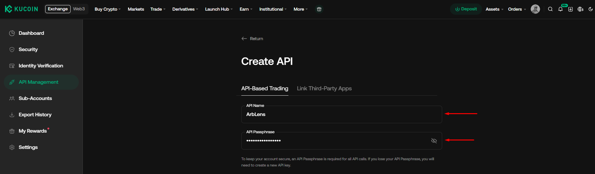 Step 2: Create an API Key