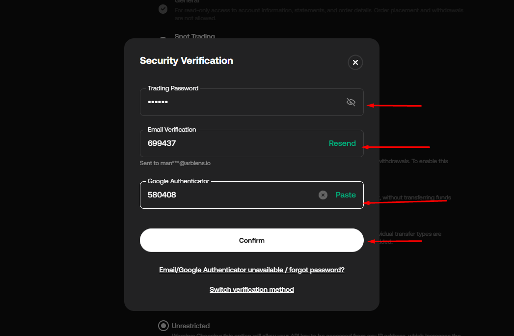 Step 4: Complete Security Verification