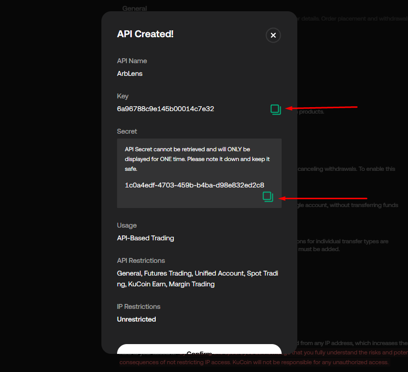 Step 5: Copy Your API Credentials